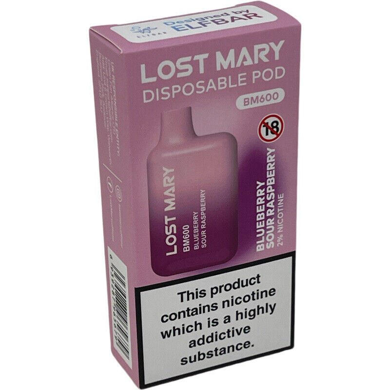 Lost Mary BM600 Disposable Vape Pen - Blueberry Sour Raspberry
